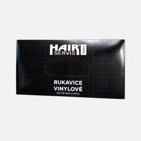 HS TOOLS jednorázové rukavice vinylové černé bez pudru L